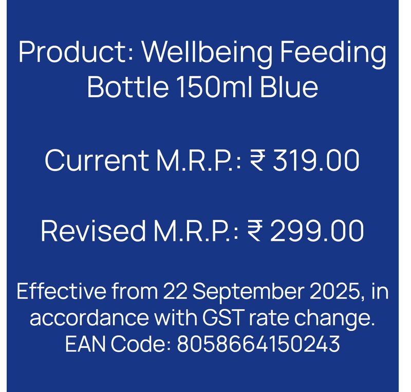 Well-Being Feeding Bottle (150ml, Slow) (Blue) image number 9